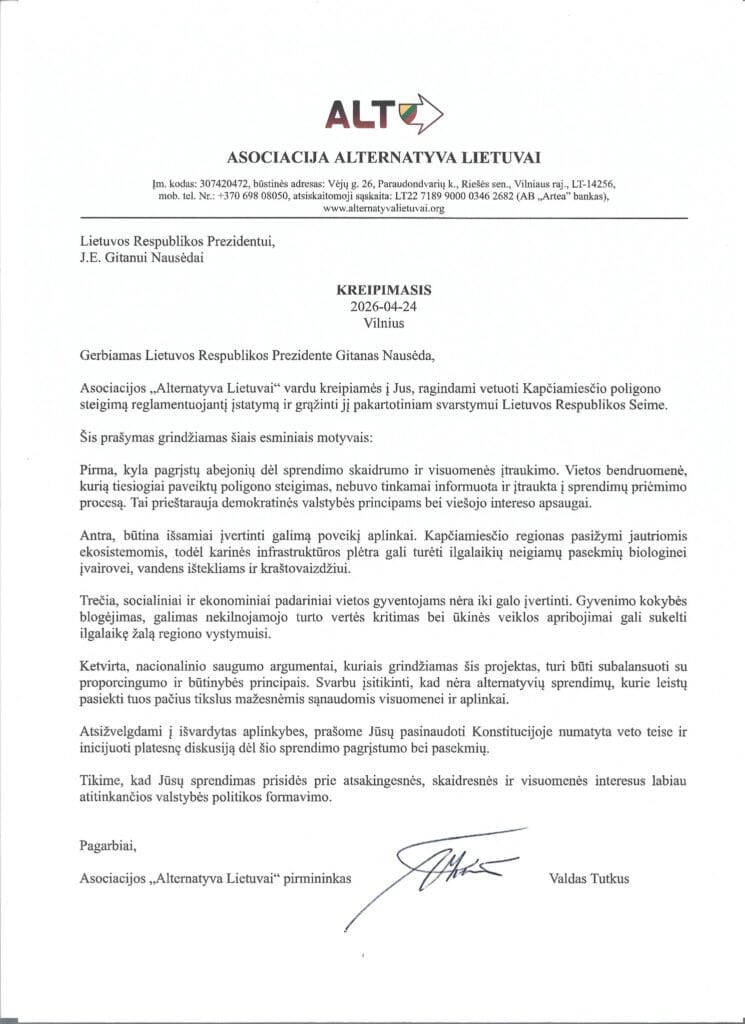 Kreipimasis dėl Poligono