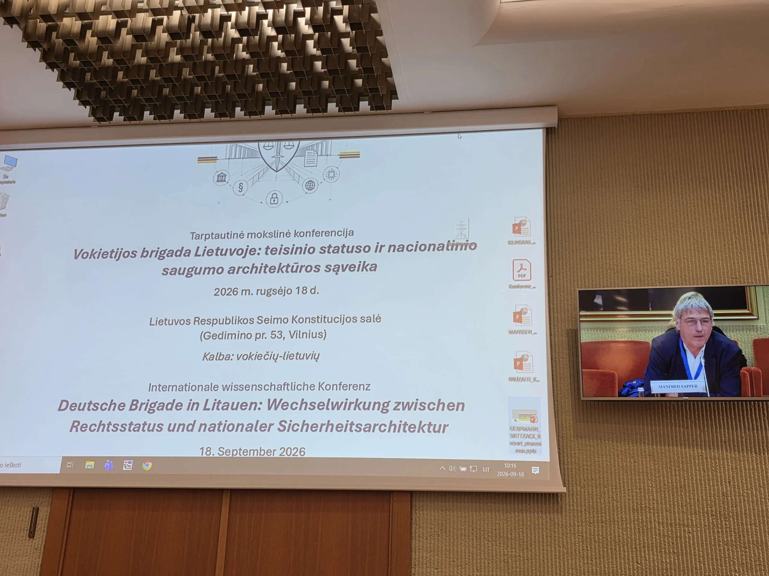 Tarptautinė konferencija „Vokietijos brigada Lietuvoje: teisinio statuso ir nacionalinio saugumo architektūros sąveika“